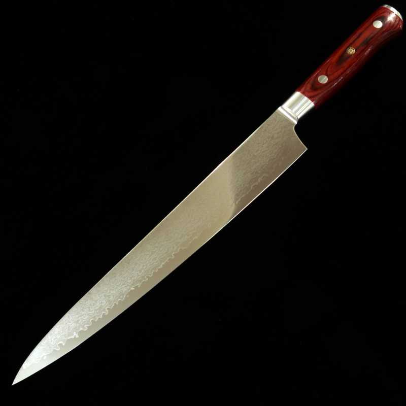 Sujihiki ZANMAI MCUSTA ZANMAI Classic Pro Damasco Vermelho Lótus (240/270mm)
