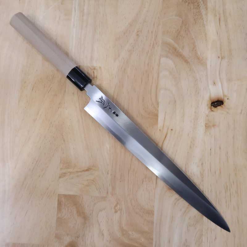 正本総本店 MASAMOTO SOHONTEN 霞 白紙二号 柳刃 水牛栗型柄 (240-300mm)