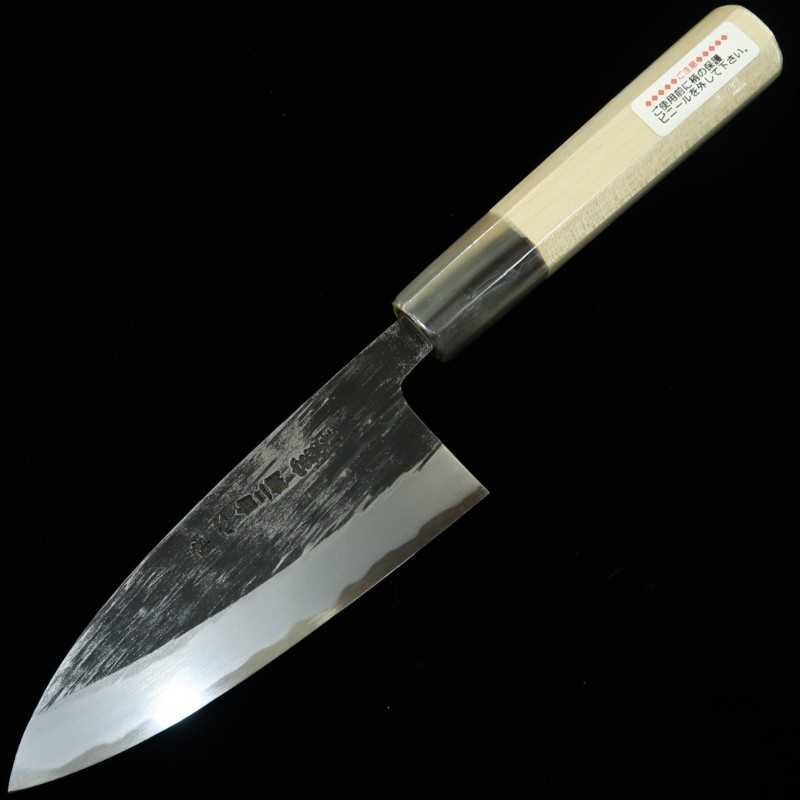 SUISIN Hecho por Kenji Togashi Forja negra Shirogami No.2 Cuchillo para jurel (120mm)