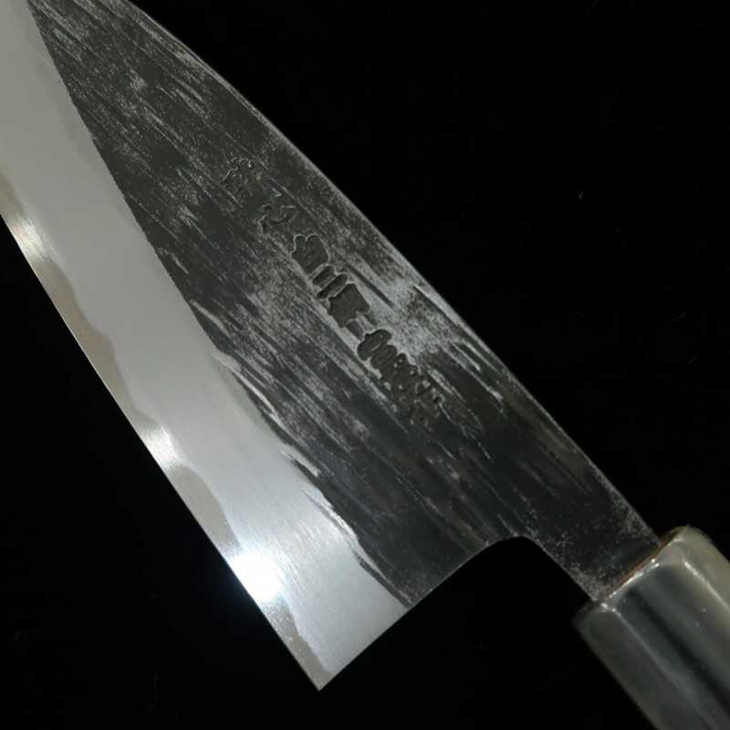 SUISIN Hecho por Kenji Togashi Forja negra Shirogami No.2 Cuchillo para jurel (120mm)