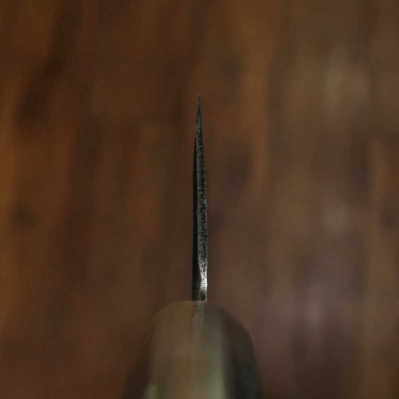SUISIN Hecho por Kenji Togashi Forja negra Shirogami No.2 Cuchillo para jurel (120mm)