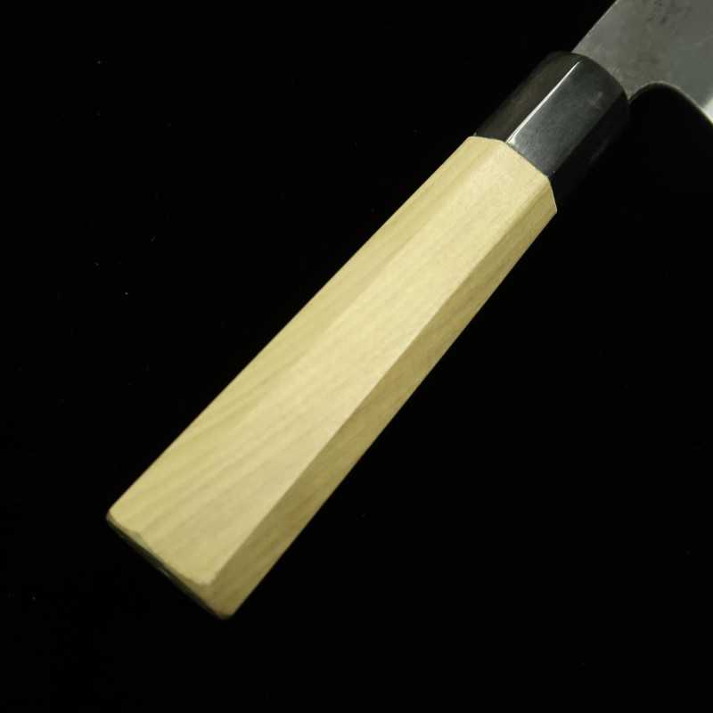 Gyuto MIURA Shirogami 1 Kurouchi Mango octogonal de búfalo blanco (210-270mm)