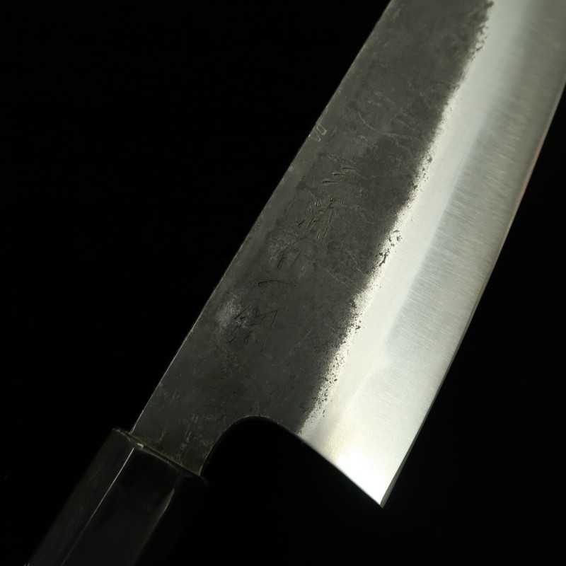 Gyuto MIURA Shirogami 1 Kurouchi Mango octogonal de búfalo blanco (210-270mm)