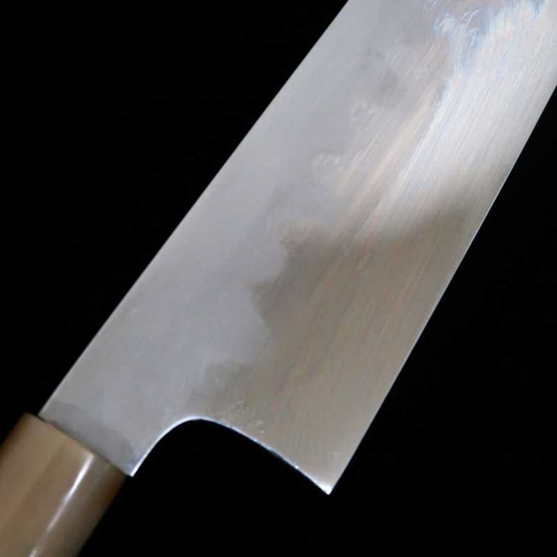 水野鍛錬所 MIZUNO TANRENJO 本焼 牛刀 青紙二号 鏡面仕上げ 朴八角柄 (240mm)