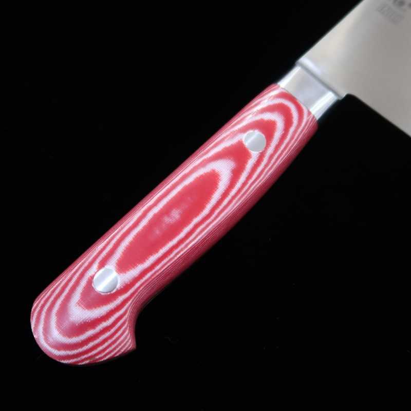 Gyuto SUISIN INOX PREMIUM Cabo em Micarta Vermelha/Branca (210/240cm)