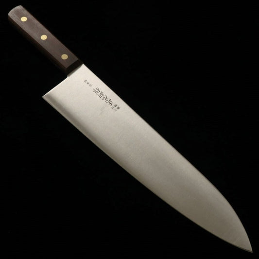 Gyuto MASAHIRO for frozen foods, semi-stainless steel, plywood handle (300mm)