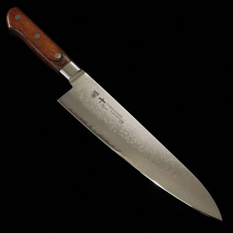 Kyoto KYOTO Serie de madera reforzada Gyuto AUS8 Damasco (180/210 mm)