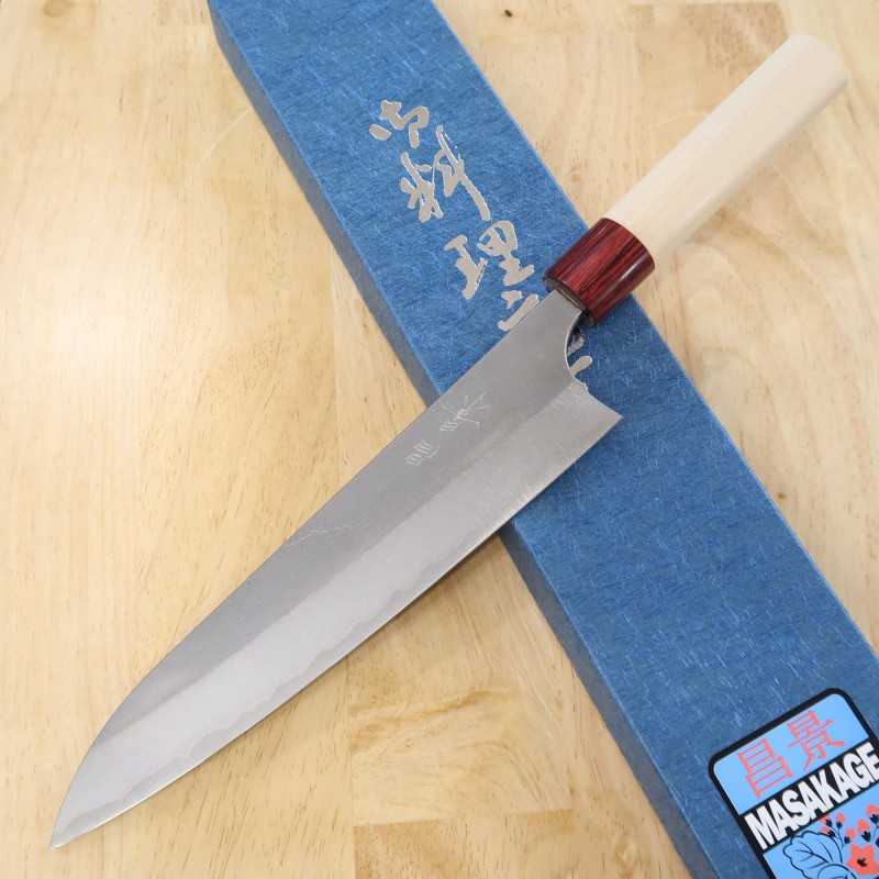 MASAKAGE Acero inoxidable Hoja blanca nº2 Doble capa Yuki Gyuto (210/240 mm)