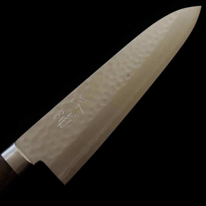 三浦 MIURA 牛刀 刻流 VG10 鎚目ダマスカス アッシュハンドル (180mm)