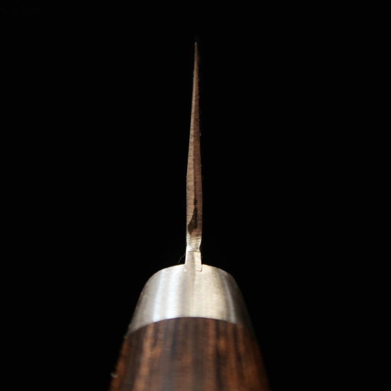 三浦 MIURA 牛刀 刻流 VG10 鎚目ダマスカス アッシュハンドル (180mm)