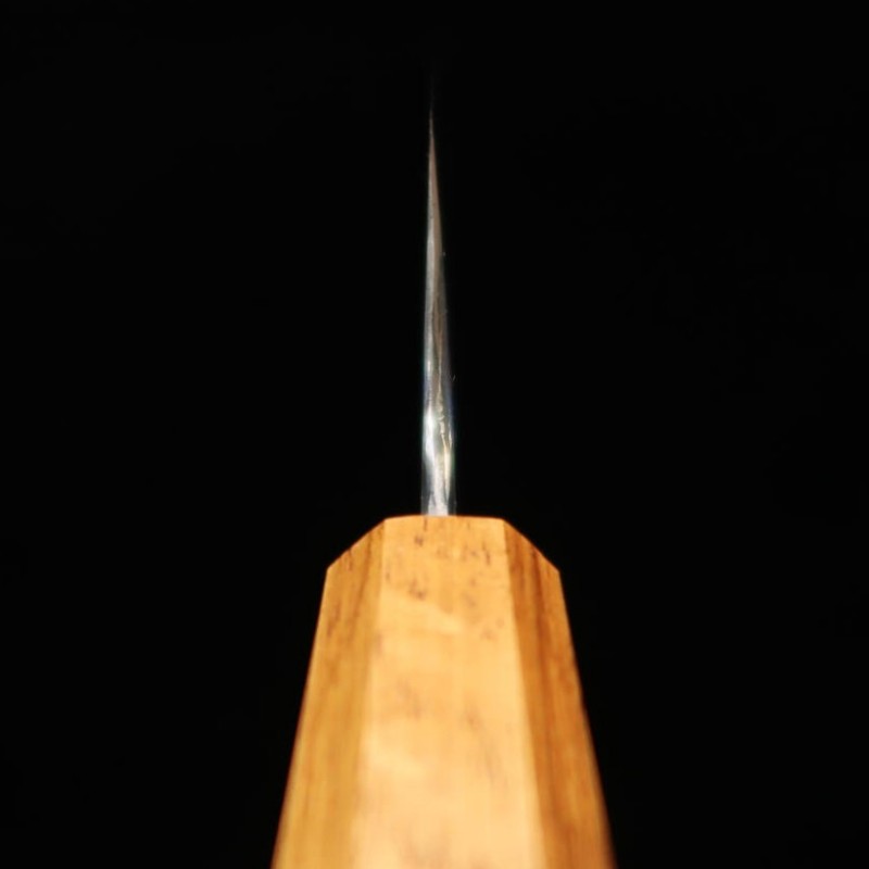 三浦 佩 MIURA Obidama 牛刀 白紙二号 樫八角柄 (210mm)