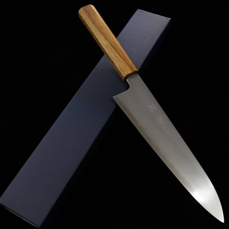 三浦 佩 MIURA Obidama 牛刀 白紙二号 樫八角柄 (210mm)