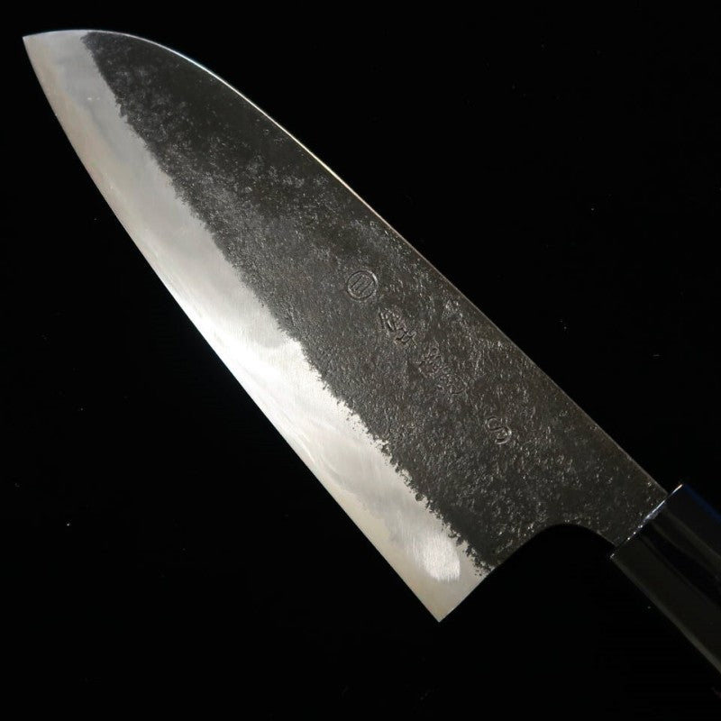 MIWA Gyuto Aogami No. 1 Black Finish Roasted Chestnut Handle (165mm)