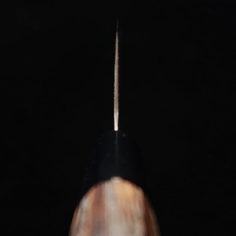 MIWA Gyuto Aogami No. 1 Black Finish Roasted Chestnut Handle (165mm)