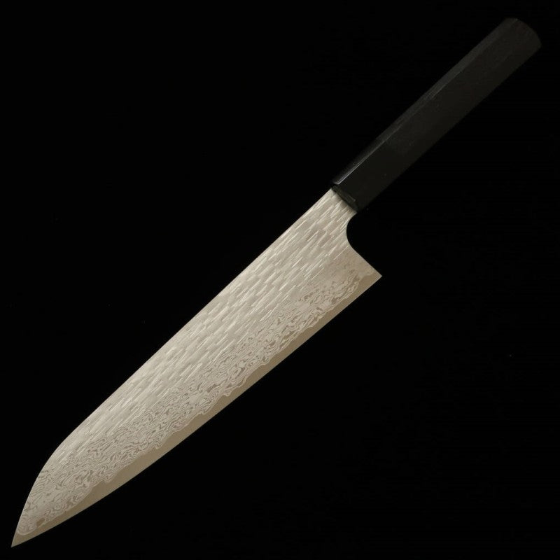 NIGARA Gyuto VG XEOS Hammered Damascus Ebony Handle (210/240mm)