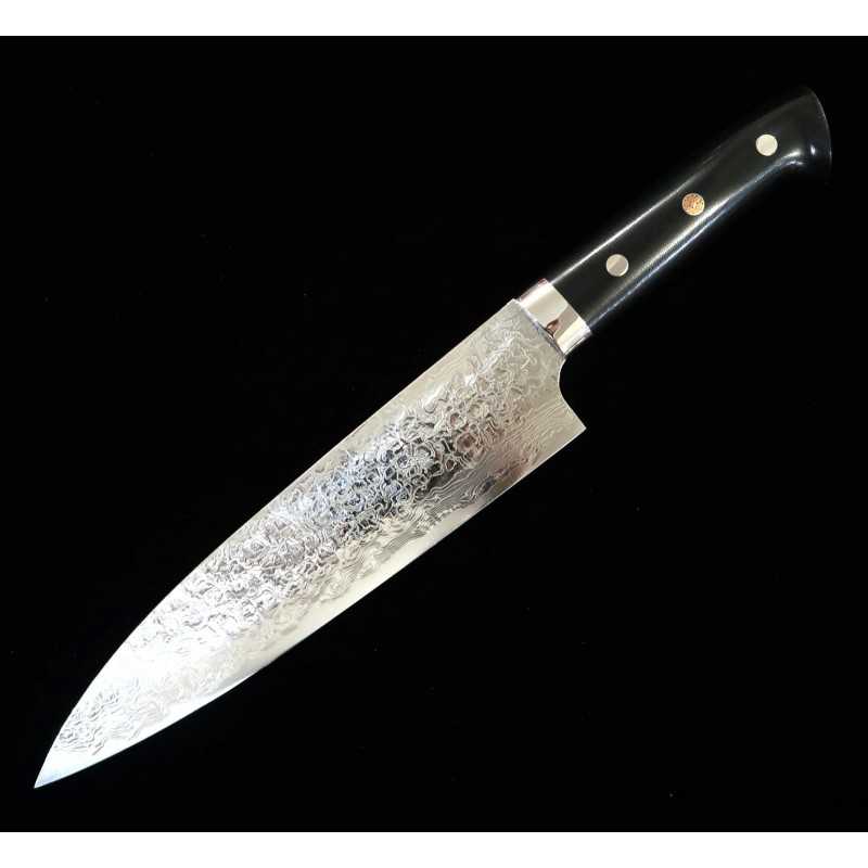 佐治武士 SAJI TAKESHI R2 ダイヤモンドフィニッシュ 牛刀 ブラックマイカルタハンドル  (210mm)