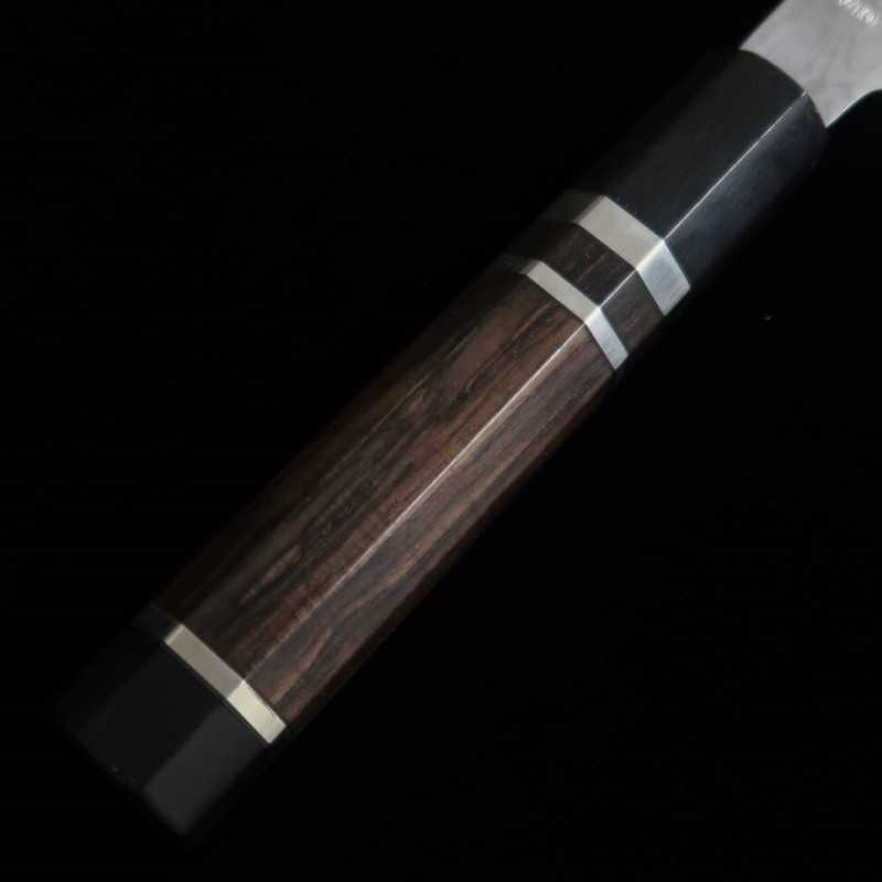 Gyuto Miura Knives Obidama VG10 Damascus Ebony Silver Wrap Handle (210/240mm)