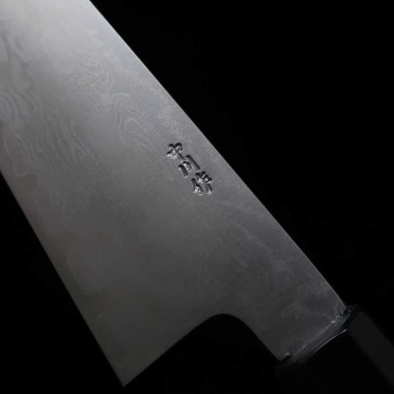Gyuto Miura Knives Obidama VG10 Damascus Ebony Silver Wrap Handle (210/240mm)