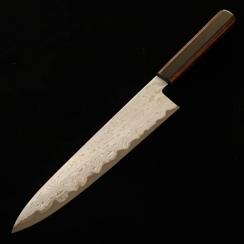 Gyuto KAGEKIYO Aogami No.1 Damasco cabo com lake (240mm)
