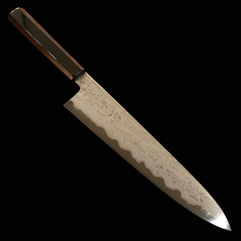 Gyuto KAGEKIYO Aogami No.1 Damasco cabo com lake (240mm)