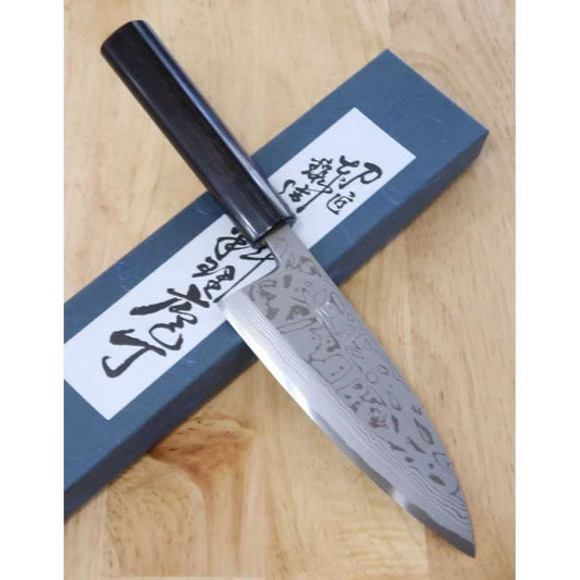 Deba MIURA Shirogami No. 2 Damascus with Rosewood Chestnut Handle (150-210mm)