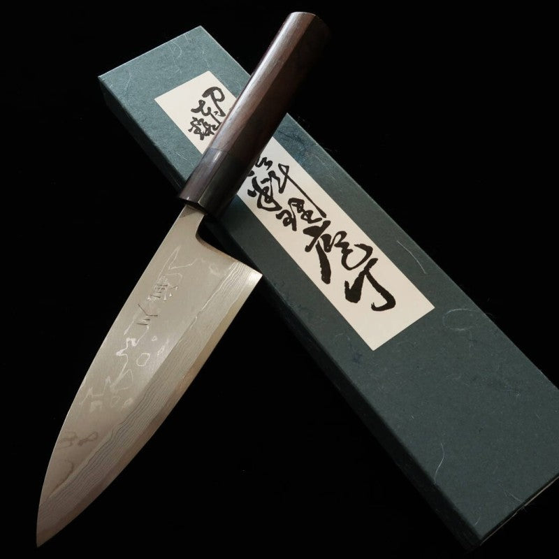 Deba MIURA Aogami No.2 Damasco Mango de palisandro para zurdos (150 mm)