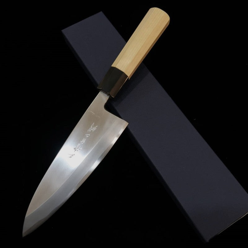 Deba MIURA Shirogami No.2, mango octogonal de magnolia para zurdos (105-180mm)