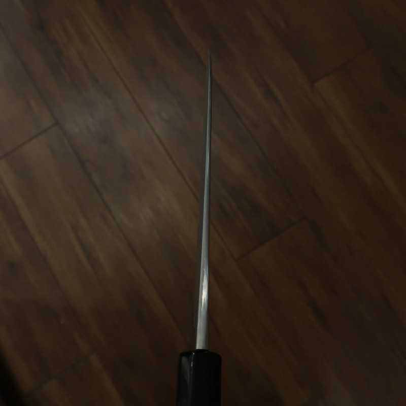 NIGARA Forged Works Gyuto Aogami #2 Damasco, cabo de ébano com prata (210mm)