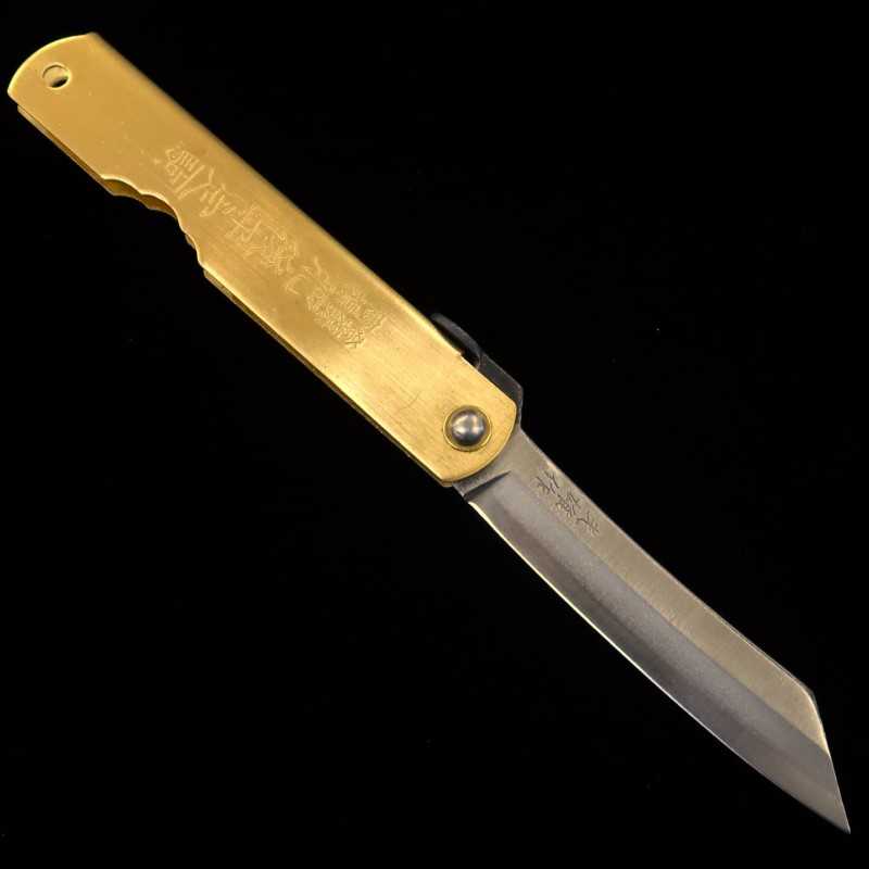 永尾かね駒製作所KANEKOMA 肥後守 青鋼割込 真鍮柄 干支シリーズ - 申 - (73mm)