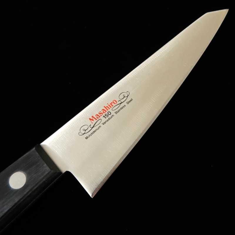 Honesuki MASAHIRO MV acero inoxidable mango cuadrado de madera reforzada laminada (150mm)