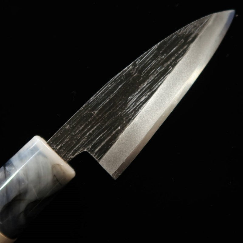 三浦 MIURA 貝裂き 青紙二号 黒打ち 桂柄 (75/90mm)