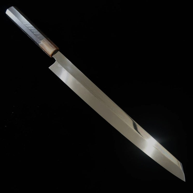 酔心 SUISIN 水本焼 池田美和 白紙二号 黒檀柄 朴鞘付き 剣型柳刃 (300mm)