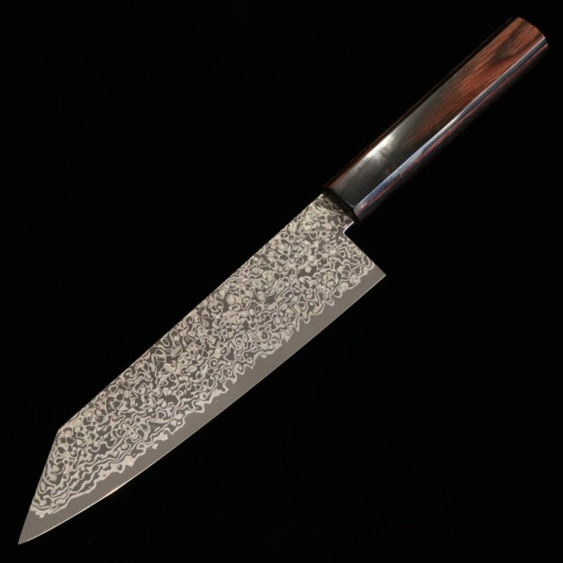TOSHITAKA Kiritsuke ZDP Damasco - Black - mango de madera laminada negra (180mm)