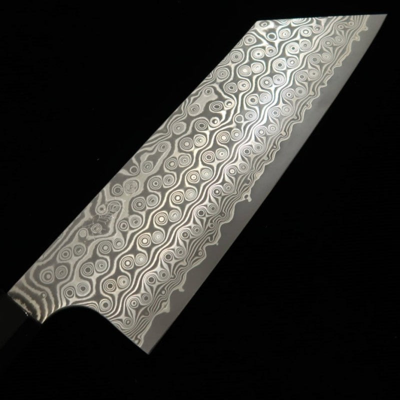 Nakiri NIGARA SG2 Dark Pattern Damascus com cabo octogonal em ebano (180mm)