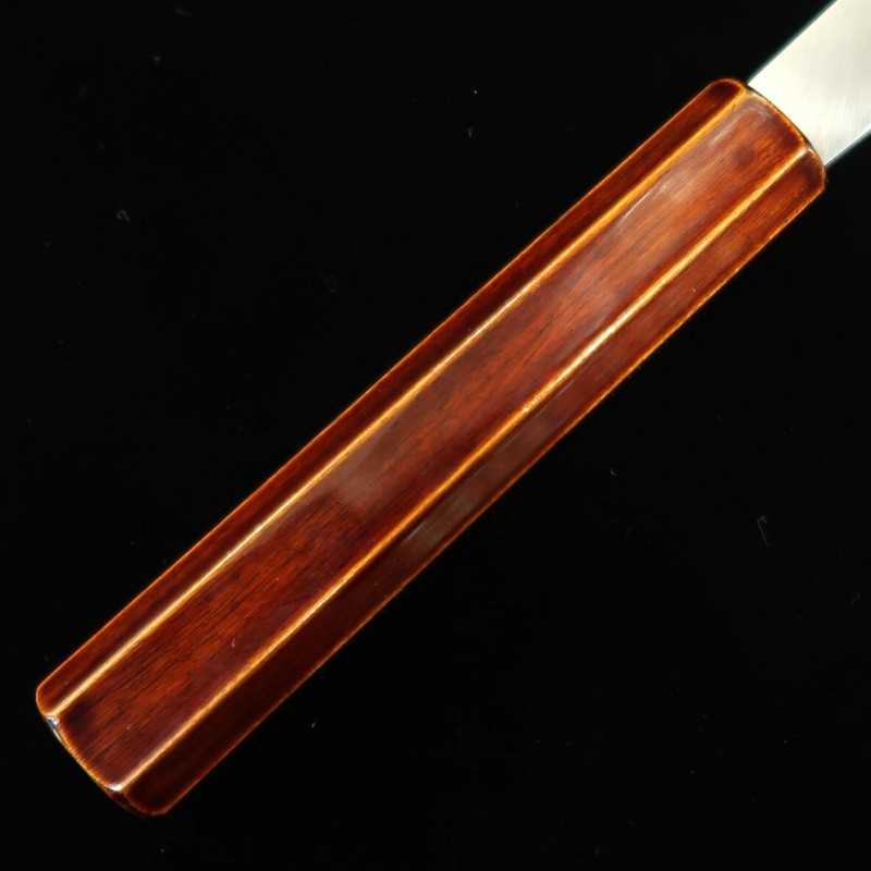 Hado, acero Gin-3, santoku kiritsuke, mango octogonal de cerezo lacado (180mm)