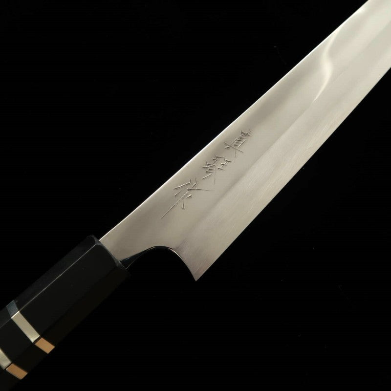 田所刃物 TADOKORO HAMONO 真琴作 鏡面 銀紙三号 切付筋引 黒檀銀巻柄 (270mm)