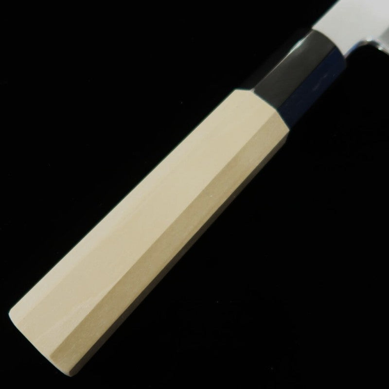 Nakiri MIURA Mukimono Knife, Aogami No. 2, Magnolia, Buffalo Octagonal Handle (180mm)