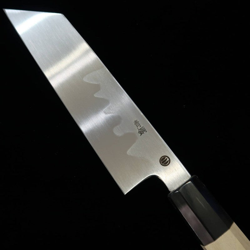 Nakiri MIURA Mukimono Knife, Aogami No. 2, Magnolia, Buffalo Octagonal Handle (180mm)