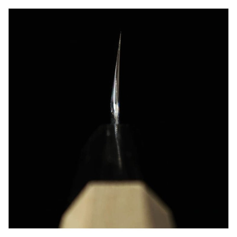 Nakiri MIURA Mukimono Knife, Aogami No. 2, Magnolia, Buffalo Octagonal Handle (180mm)