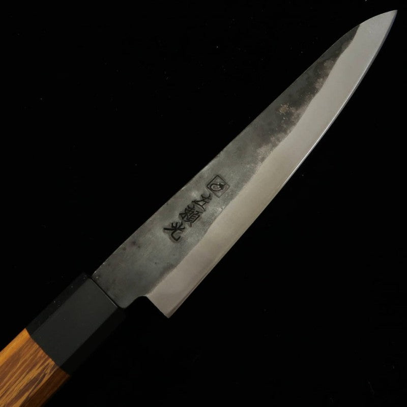 HIDARI YORIMITSU Petty, Aogami #1, forja negra, mango de palo fierro (160mm)