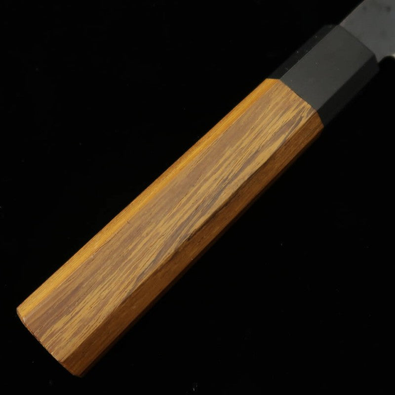 HIDARI YORIMITSU Petty, Aogami #1, forja negra, mango de palo fierro (160mm)