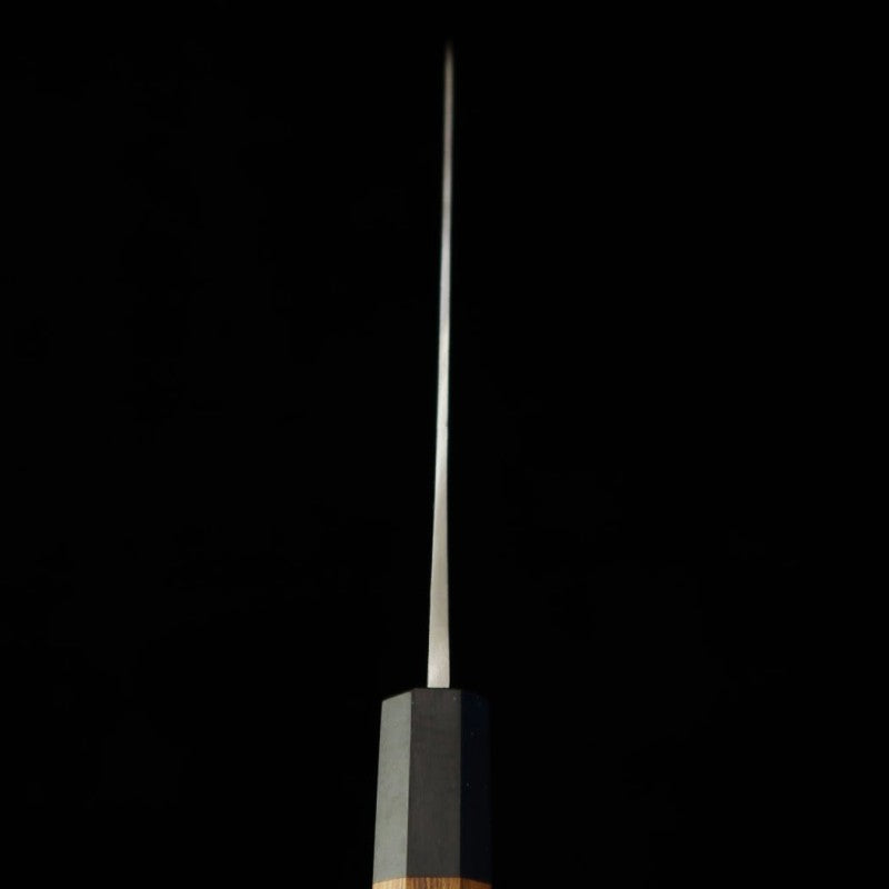 HIDARI YORIMITSU Petty, Aogami #1, forja negra, mango de palo fierro (160mm)