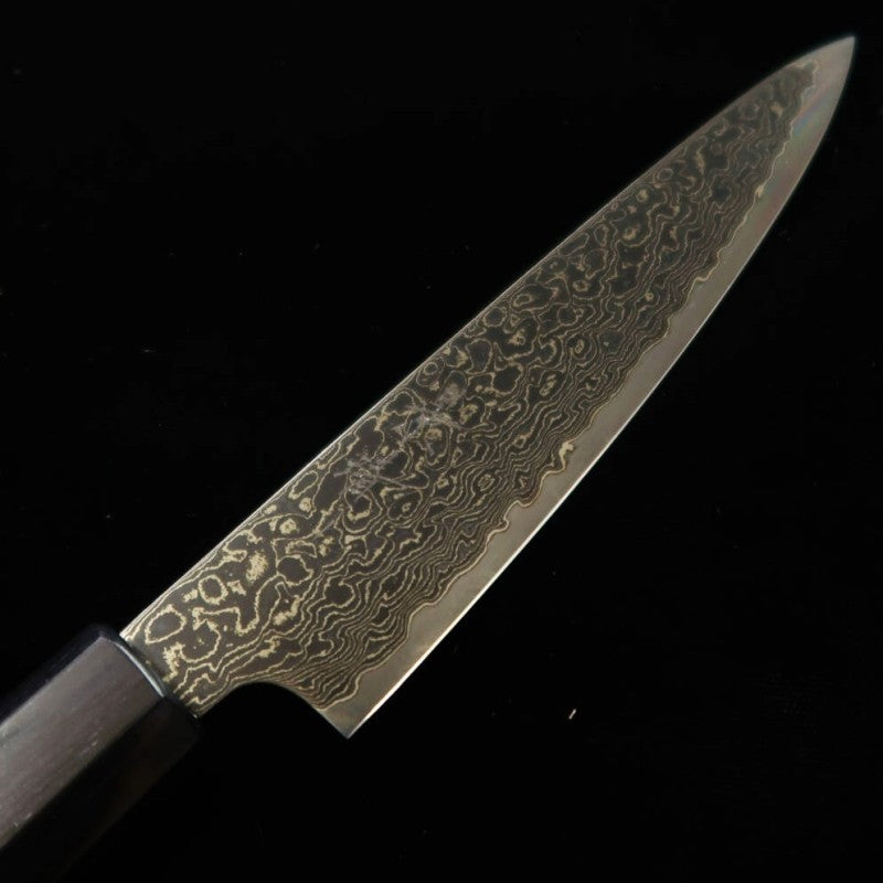 Petty KAGEKIYO ZA-18 Acabamento Damasco blackcabo Octogonal em Nogueira (150mm)