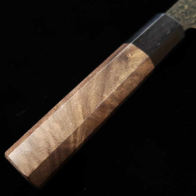 Petty KAGEKIYO ZA-18 Acabamento Damasco blackcabo Octogonal em Nogueira (150mm)