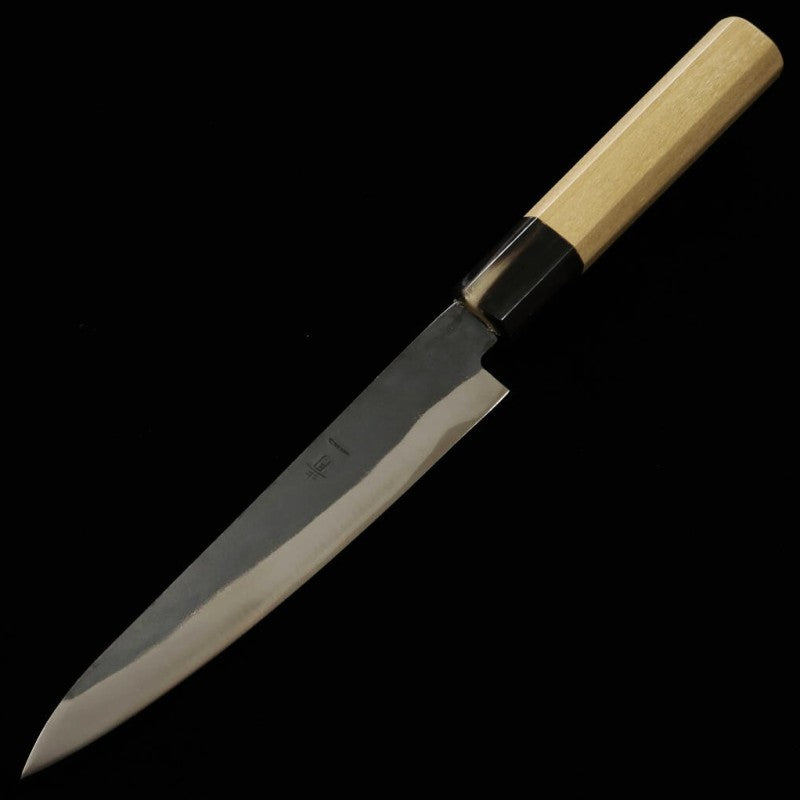 Miura – Petty Blue Paper n°1, revêtement inox, finition kuro-uchi, manche octogonal en magnolia (150 mm)