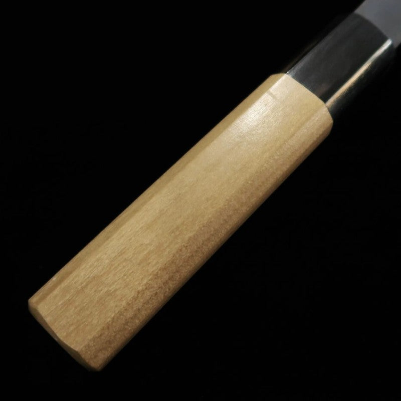 Miura – Petty Blue Paper n°1, revêtement inox, finition kuro-uchi, manche octogonal en magnolia (150 mm)