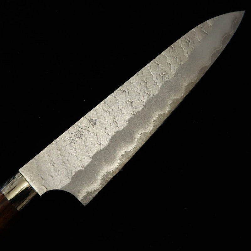 二唐刃物鍛造所 NIGARA ペティ SG2 磨き槌目 アイアンウッドハンドル (150mm)