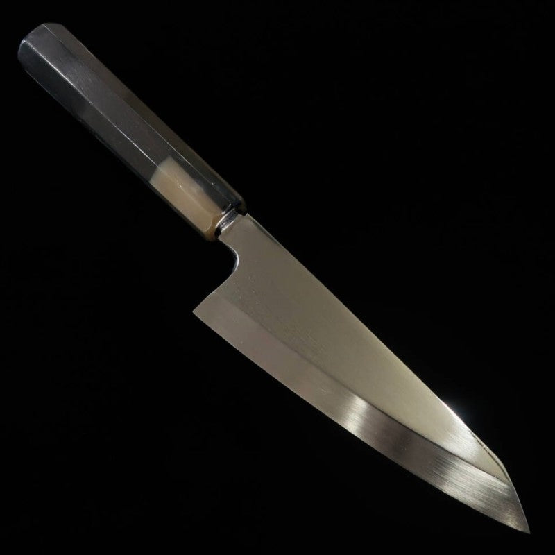 Suisin SUISIN, œuvre de Kenji Togashi, Mizuhonyaki, Sabaki Higashi, Blue Paper No.2, manche en ébène (150 mm)