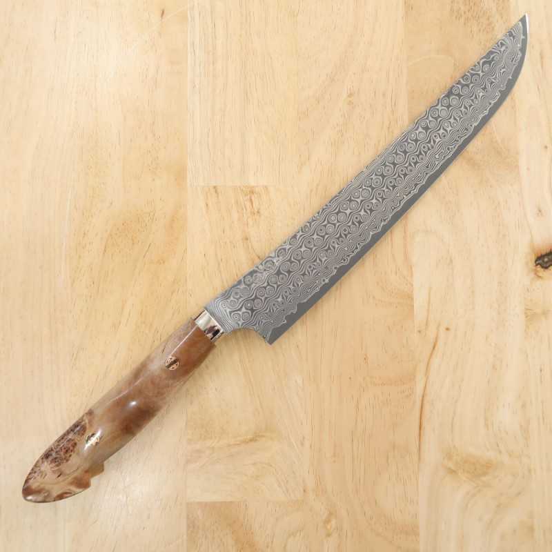 Sujihiki NIGARA SG2 damasco ponta redonda cabo personalizado (270mm)