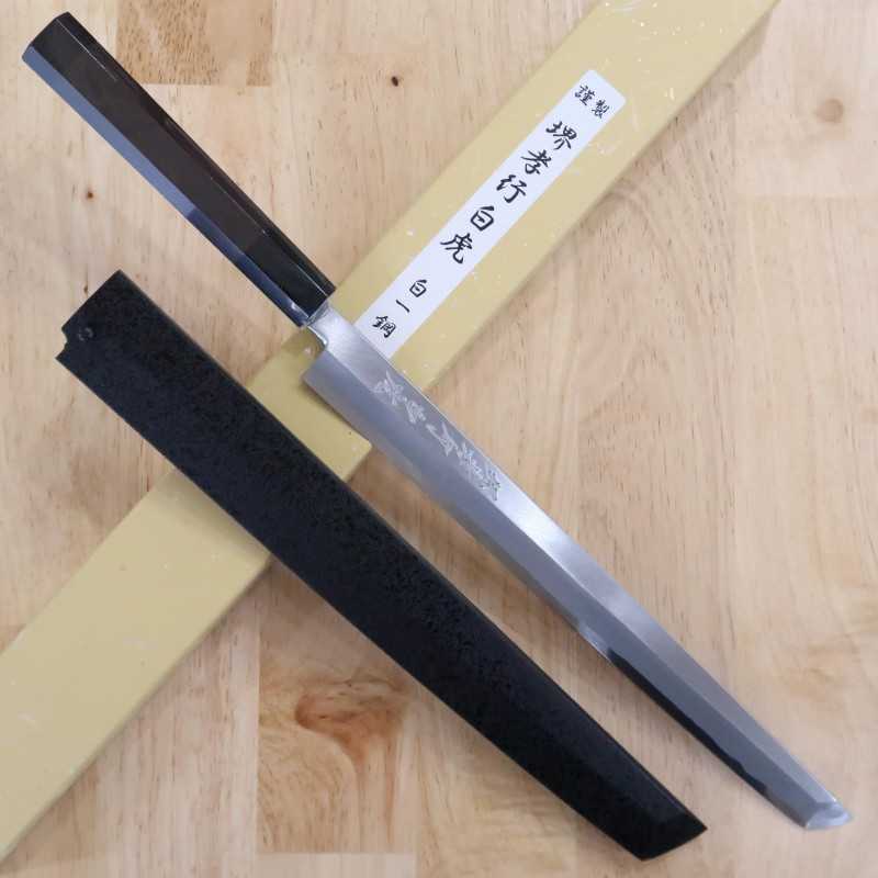 Takohiki Sakai Takayuki Shirogami nº 1 cabo octogonal de ébano (270/300 mm)